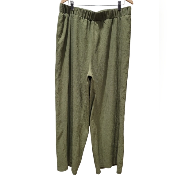 2X CIDER Easy Solid Texture Elastic Waist Trousers - Picture 5 of 7